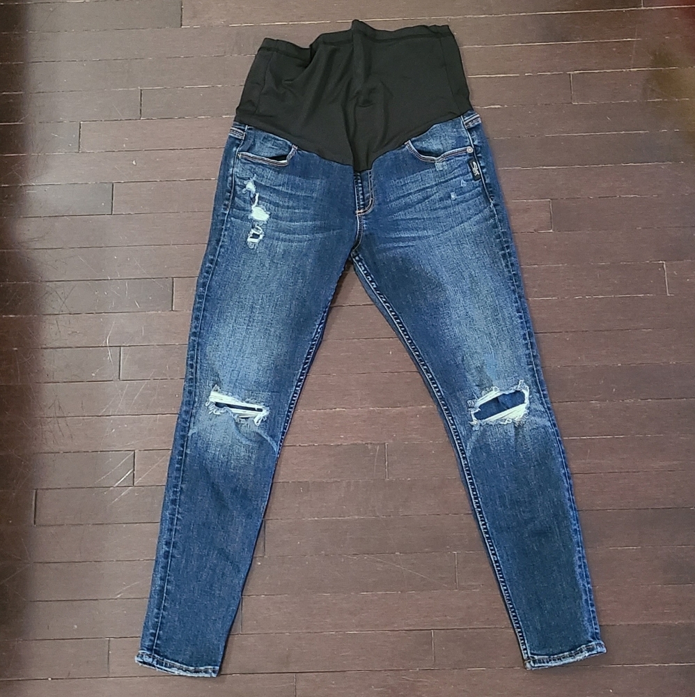 Silver Maternity Jeans